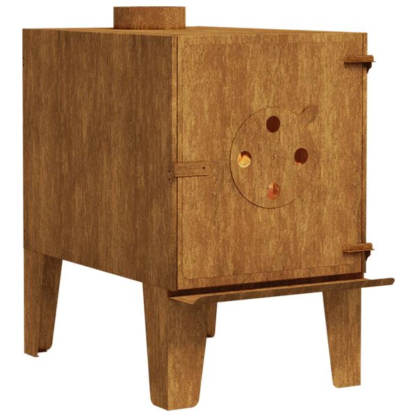 vidaXL R&eacute;chaud de camping 35x50x55 cm acier corten
