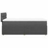 vidaXL Sommier &agrave; lattes de lit avec matelas Gris fonc&eacute; 80x200 cm Tissu