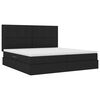 vidaXL Lit avec rangement et matelas Noir 200 x 200 cm Polyester