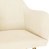 vidaXL Chaises &agrave; manger lot de 6 cr&egrave;me velours