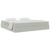 vidaXL Lit avec rangement et matelas Gris clair 200 x 200 cm Velours