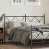 vidaXL T&ecirc;te de lit de remplacement m&eacute;tal noir 160 cm