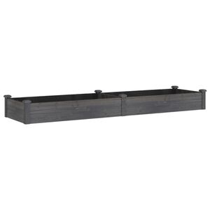 vidaXL Lit sur&eacute;lev&eacute; de jardin doublure 240x60x25 cm bois massif sapin