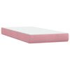 vidaXL Sommier &agrave; lattes de lit avec matelas rose 100x210 cm velours