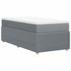 vidaXL Sommier &agrave; lattes de lit avec matelas Gris clair 90x200 cm Tissu