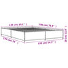 vidaXL Cadre de lit sans matelas noir 135x190 cm