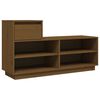 vidaXL Armoire &agrave; chaussures Marron miel 110x34x61cm Bois de pin massif