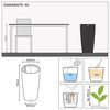 LECHUZA Jardini&egrave;re DIAMANTE Premium ALL-IN-ONE diam&egrave;tre 40cm blanc mat
