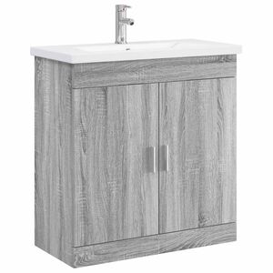 vidaXL Ensemble de mobilier de salle de bain Sonoma gris