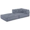 vidaXL Canapé d'angle modulable Gris 70 x 70 x 56 cm tissu