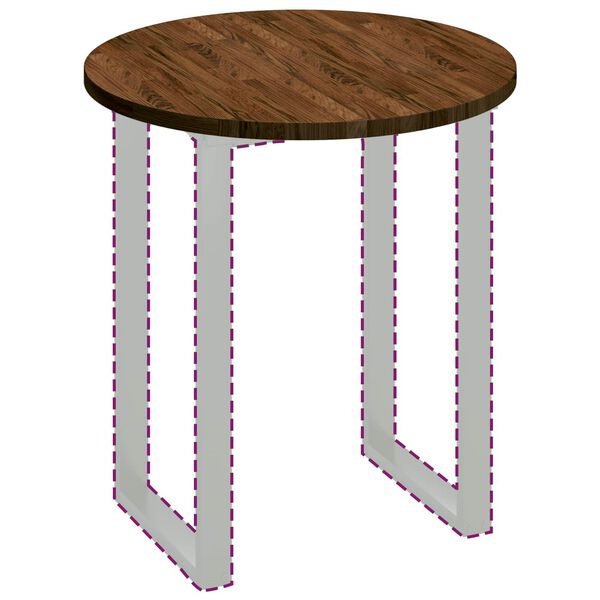 vidaXL Plateau de table Marron Clair Ø 70 x 2,5 cm