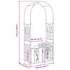 vidaXL Arche de jardin avec verrouillage Noir 102 x 50 x 218 cm
