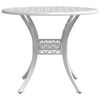 vidaXL Table de jardin blanc &Oslash;90x75 cm aluminium coul&eacute;