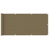 vidaXL &Eacute;cran de balcon Taupe 75x400 cm PEHD