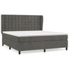 vidaXL Sommier &agrave; lattes de lit et matelas Gris fonc&eacute; 180x200cm Velours