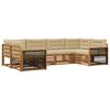 vidaXL Ensemble de canap&eacute;s d'ext&eacute;rieur 6 pcs Naturel et Beige
