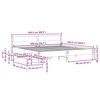 vidaXL Cadre de lit sans matelas 200x200 cm bois massif de pin