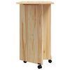 vidaXL Cabinet roulant avec bureau avec roue MOSS Vernis transparent