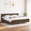 vidaXL Sommier &agrave; lattes de lit avec matelas Marron fonc&eacute; 200x200 cm