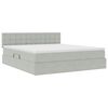vidaXL Lit avec rangement et LED Gris clair 180 x 200 cm Velours