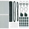 vidaXL Cl&ocirc;ture avec poteau Vert 1,6 x 10 m Acier et PVC