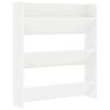 vidaXL Armoire &agrave; chaussures murale blanc 80x18x90 cm bois d'ing&eacute;nierie