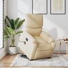 vidaXL Fauteuil inclinable de massage Cr&egrave;me Tissu
