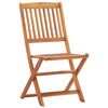vidaXL Ensemble &agrave; manger pliable 5pcs Bois d'acacia solide