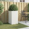 vidaXL Jardini&egrave;re blanc 42x38x75 cm acier