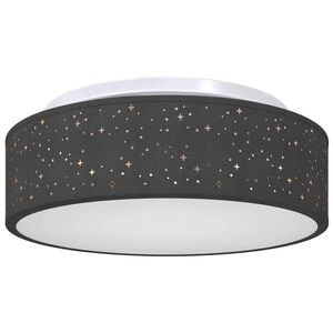 vidaXL Lampe de plafond Noir 38 x 38 x 13,5 cm tissu