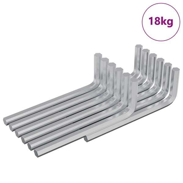 vidaXL Cl&eacute; hexagonale 1800 pcs Argent&eacute; 32 x 86 mm Acier