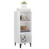 vidaXL Buffet Blanc brillant 34,5x32,5x90 cm Bois d'ing&eacute;nierie