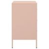 vidaXL Tables de chevet 2 pcs rose 36x39x68 cm acier