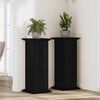 vidaXL Support de Plante Ch&ecirc;ne noir 33 x 33 x 80 cm Bois d'ing&eacute;nierie
