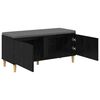 vidaXL Banc d'entr&eacute;e avec coussin Ch&ecirc;ne noir 100 x 38 x 46 cm