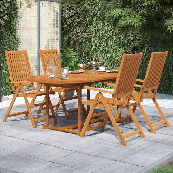 vidaXL Ensemble à manger de jardin 7 pcs Bois d'acacia massif