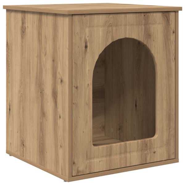 vidaXL Maison pour chat Ch&ecirc;ne artisan 53 x 52 x 62 cm