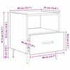 vidaXL Cabinet de chevet avec tiroir Ch&ecirc;ne noir 40 x 35 x 47.5 cm