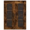 vidaXL Armoires murales 2 pcs ch&ecirc;ne fum&eacute; bois d'ing&eacute;nierie