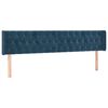 vidaXL Sommier &agrave; lattes de lit et matelas Bleu fonc&eacute; 180x200cm Velours