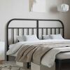 vidaXL T&ecirc;te de lit m&eacute;tal noir 160 cm