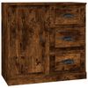 vidaXL Buffets 2 pcs ch&ecirc;ne fum&eacute; bois d'ing&eacute;nierie