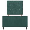vidaXL Lit &agrave; ressorts avec t&ecirc;te de lit Vert fonc&eacute; 90 x 200 cm Velours