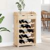 vidaXL &Eacute;tag&egrave;re &agrave; vin Naturel 58 x 28 x 90 cm Bois de pin massif
