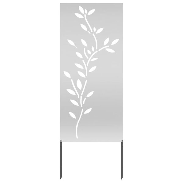 vidaXL &Eacute;cran de confidentialit&eacute; de jardin Floral Argent&eacute; 50 x 140 cm