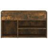 vidaXL Banc à chaussures Chêne fumé 80x30x45 cm Bois d'ingénierie