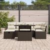 vidaXL Ensemble de canap&eacute; de jardin 7 pcs Marron Poly rotin