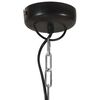 vidaXL Lampe suspendue industrielle Noir Fer et bois solide 46 cm E27