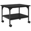 vidaXL Support d'imprimante Ch&ecirc;ne noir 50 x 40 x 38 cm