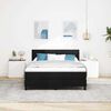 vidaXL Lit &agrave; ressorts avec coussin Noir 140 x 200 cm tissu